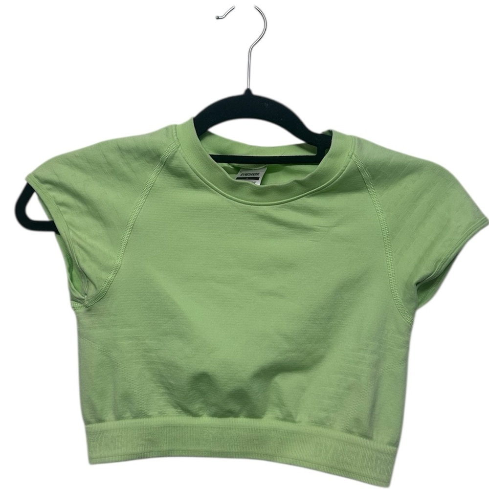 Gymshark Light‎ Green Women’s Seamless Cropped Apex Top- Large